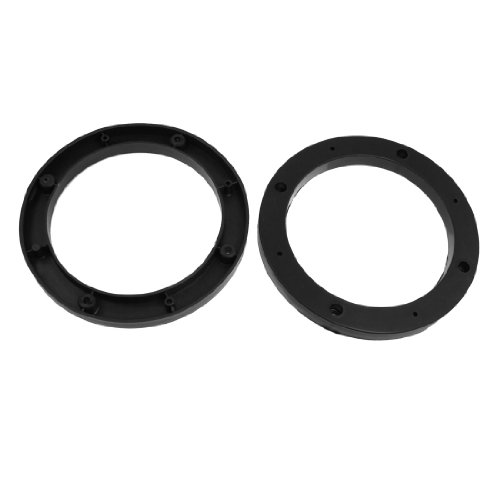 uxcell Auto Car Truck Black 6.5 Inch Plastic Speaker Spacers 14mm Depth 2 Pcs