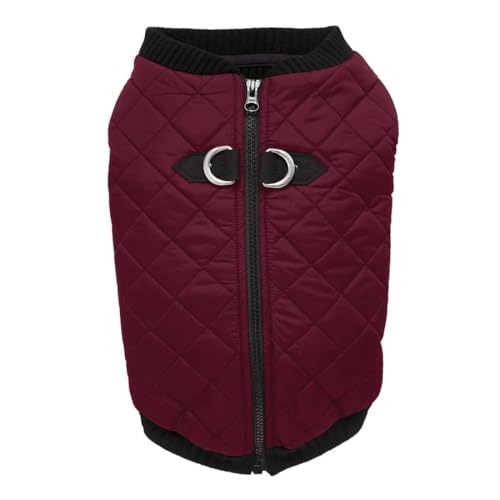 Gooby Fashion Vest Dog Jacket - Purple, X-Small - Warm Zip Up Dog Bomber Vest w…