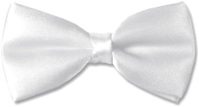 BOWTIE Solid WHITE Men's Bow Tie Tuxedo Ties BowTies