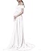 Ruici Maternity Split Front Photography Gown Off Shoulder Maxi Photos Shoot Dress for Baby Shower