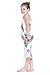 Girl White with Purple Floral Hawaiian Luau Dress in Various Styles
