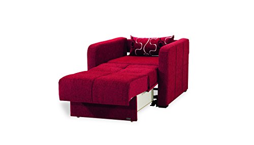Casamode Ferra Fashion Chair Sleeper Red Chennile