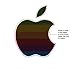Retro Rainbow Apple Decal Sticker for MacBook Pro 2017, MacBook, iPad Pro