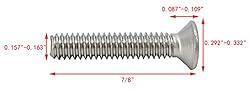 FixtureDisplays® 8-32 X 7/8" Stainless Flat Head