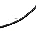 Wellme Black Braided Genuine Leather Necklace 3MM 45CM Cord with 1'' Sterling Silver Extender Chain