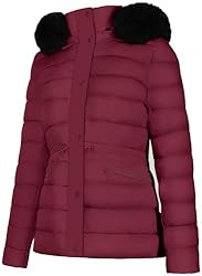 BodiLove Women's Winter Quilted Puffer Short Coat