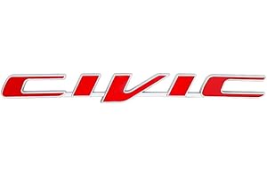 WEERSHUN GAPPORE 1 x 3D Rear Tail Letter Emblem Replacement for Civic 2006-2011 (Chrome-red), AS-111