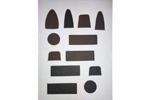 TRAD GEAR 12 Piece Traditional Archery Leather Arrow Rest Assortment - Adhesive Backed - Recurve & Longbow Selfbow