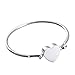 EternityMemory Merry Stainless Steel Cremation Bracelet Ashes Holder Keepsake Jewelry with Gift Box (Heart Bangle)