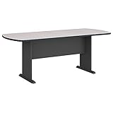 Bush Business Furniture Series C 82W x 35D Racetrack Conference Table, Slate with Graphite Gray