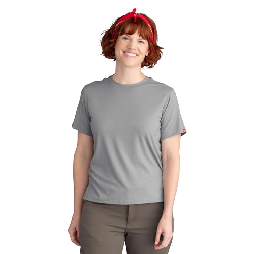 Red Kap Women's Standard Size Cooling Short Sleeve Tee, Gravel, X-Small