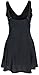 bawdy Women's Lovely Plus Size 1 Piece Swimdress Swimsuit Swimwear, Black, XXL