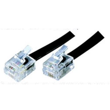 Consoletronic® 15m ADSL Cable Black High Speed BT Broadband RJ11 Modem Router (15 Metre, Black)