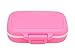 Meta-U Small Pill Box Supplement Case for Pocket or Purse - 3 Removable Compartments Travel Medication Carry Case - Daily Vitamin Organizer Box (Pink)