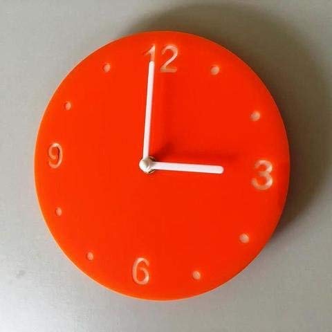 Super Cool Creations Shatterproof Round Wall Clock 21cm - Orange