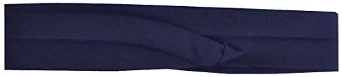 FQH Hat Band - Two-Pleats Narrow Cotton hat Band with Two Hooks (Navy)