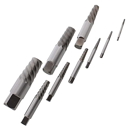 ABN Jumbo Spiral Flute Extractor 9 Piece Easy Out Bolt Screw