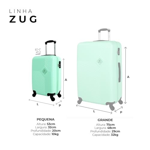Mala de bordo 10kg Pequena Zug Swiss Move Verde