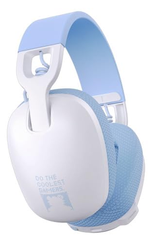 ONIKUMA GAMING B2 Headset Gamer Sem Fio para PS5, PS4, PC, 2.4GHz/Bluetooth 5.3, Branco, Over Ear