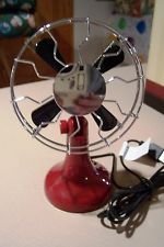 Retro Usb Desktop Fan Adjustable Angle Burgundy Red Base