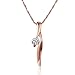 Gorgeous Necklace 18K Rose Gold Zircon Women Jewelry 45cm Chain Dangle Pendant Necklace