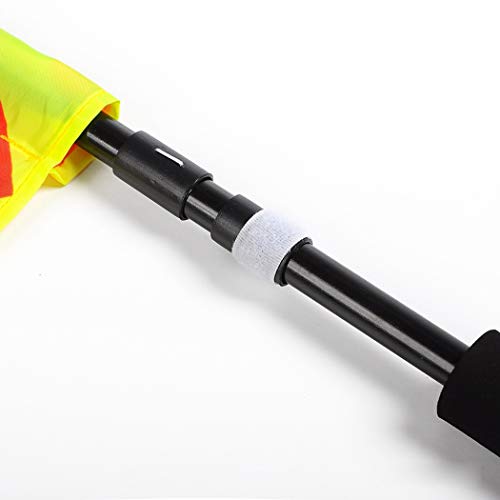 B bangcool 2PCS Referee Flag Square Grid Plastic Linesman Flag Soccer Match Flag