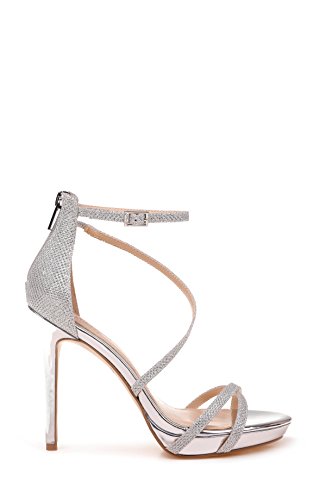 Jewel Badgley MischkaGalen Platform Glitter Evening Shoe