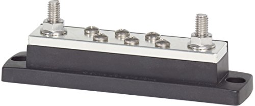 Blue Sea 2128 Maxibus Busbar with 6 x #10-24 Screws and 2 x 5/16" Studs