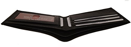 RFID Improving Lifestyles Mens Leather Wallet Bifold Black SUNRFID1110BK