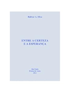 Livro Entre a certeza e a esperança // Between certainty and hope
