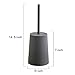 O-KIS Toilet Brush and Holder Modern Simple Elegant Practical Toilet Brush for Bathroom Toilet Storage - Charcoal Grey