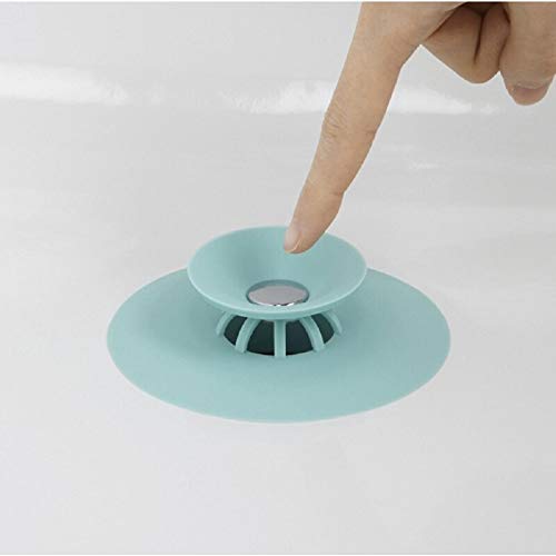 Sink Strainer 2 Pack,Plainmarsh Hair Catcher Drain Stopper Silicone Bathtub Drain Cover 2 in 1 Stop and Filter for Bathroom or Kitchen Wide Rim 4" Diameter