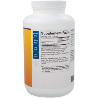 image for The Vitamin Shoppe Alfalfa 500 MG Natural Green Food Supplement, Natur