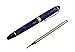 Lanxivi 450 Roller Ball Pen Blue Color Gold Trim with Pen Pouch Business Signature Gift Set