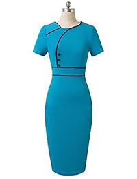 Homeyee B509 - Vestido de manga corta para mujer, estilo vintage