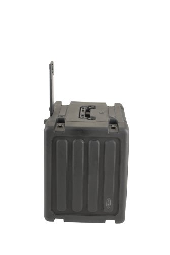 SKB 8U Shock Mount Rack, with Wheels, Handle, TSA Trigger Latches