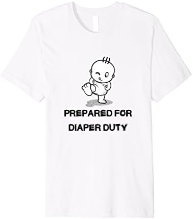 Mens Prepared For Diaper Duty Unisex T-shirt 3XL White