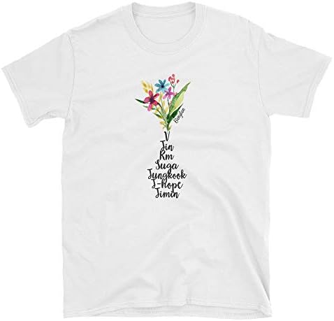 Beautiful BTS Name Floral Vase Shirt, Bangtan Army Kpop Friend Daughter Gift Floral V(Taehyung) Jungkook Jimin Suga Jhope