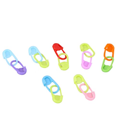 image for SOURBAN Plastic Locking Stitch Markers Knitting Stitch Counter Multi-C