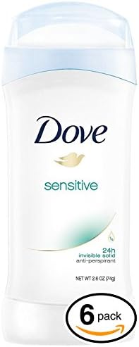 Dove Anti-Perspirant Deodorant Stick for Unisex (6-Pack (2.6oz / 74g Each Stick), Sensitive)