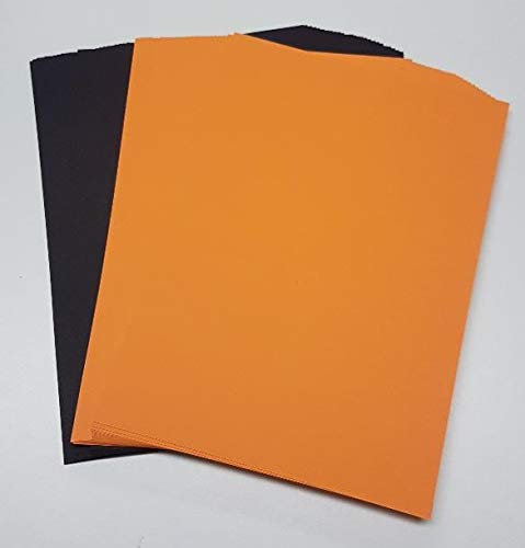A4 Halloween Card Stock Bundle Orange & Black x 50 Sheets, 240gsm (297mm x 210mm) - Stella Crafts