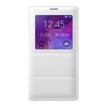 Samsung Galaxy Note 4 Case, S View Flip Cover Folio Case - White