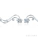 925 Sterling Silver Flower Vine Cuff Earrings Chuvora Jewelry Clear Crystal Ear Crawlers