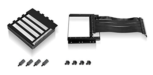 Lian Li O11D-1X, Premium PCI-E x16 3.0 Extender Riser Cable 200mm and Cover Bracket, Black