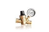 Kanbrook Adjustable RV Water Pressure Regulator with TWO Inlet Screen Filters - 1 Year Hassle-Free Warranty
