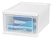 IRIS USA 7qt/1.75gal Plastic Stacking Drawer, White