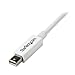 StarTech.com 2m White Thunderbolt Cable Cord - M/M - Thunder Bolt to Thunder Bolt - 2m Thunderbolt Cable for Apple iMac, MacBook Pro etc (TBOLTMM2MW)
