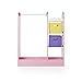 Guidecraft See and Store Dress-up Center - Pastel: Toddlers' Clothing Rack Wardrobe with Mirror & Shelves, Cubby Armoire with Bottom Tray - Kids Bedroom Furniture