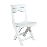 Adams Manufacturing Quik-Fold White Patio Chair