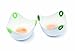 Fusionbrands PoachPod Ceramic Coated Non-Stick Egg Poaching Cup, White, 2 pack